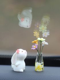 Cute Mini Little Daisy And Clay Rabbit Car Interior