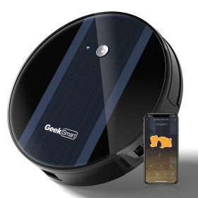 Geek Smart Robot Vacuum Cleaner G6 Plus, Ultra-Thin, 1800Pa Strong Suction, Automatic Self-Charging, Wi-Fi Connectivity, App Control, Custom Cleaning,