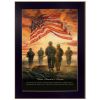 "Bless Americas Heroes" By Bonnie Mohr, Printed Wall Art, Ready To Hang Framed Poster, Black Frame