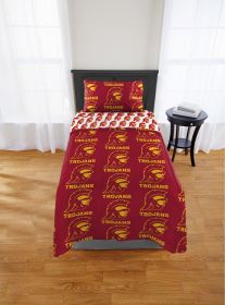 Southern Cal Trojans Twin Rotary Bed In a Bag Set