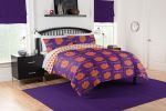 Clemson Tigers Rotary Queen Bed In a Bag Set