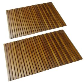 2 pcs Acacia Bath Mat 31.5"x19.7"