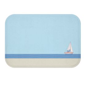 Sail Boat in the Ocean Bath Mat