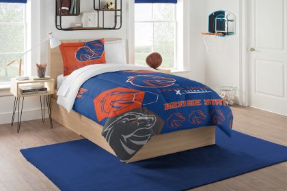 Boise State OFFICIAL Collegiate "Hexagon" Twin Comforter & Sham Set