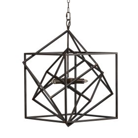 3 - Light Metal Chandelier, Hanging Light Fixture with Adjustable Chain for Kitchen Dining Room Foyer Entryway, Bulb Not Included