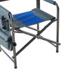 1-piece Padded Folding Outdoor Chair with Storage Pockets,Lightweight Oversized Directors Chair for indoor, Outdoor Camping, Picnics and Fishing,Blue/