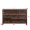 Solid Wood spray-painted drawer dresser bar,buffet tableware cabinet lockers buffet server console table lockers, retro round handle, applicable to th