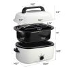 Kitchen White 20 24 26 QT Stainless Steel Chicken Electric Turkey Roaster With See-through Lid