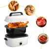 Kitchen White 20 24 26 QT Stainless Steel Chicken Electric Turkey Roaster With See-through Lid