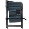 1-piece Padded Folding Outdoor Chair with Storage Pockets,Lightweight Oversized Directors Chair for indoor, Outdoor Camping, Picnics and Fishing,Blue/