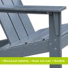 Patio All-Weather HDPE Resin Adirondack Chair,Dark Grey