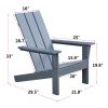 Patio All-Weather HDPE Resin Adirondack Chair,Dark Grey