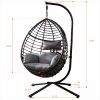 Swing Egg Chair With Stand, High-Quality Modern Design, 37.4x37.4x76.77 (Red)