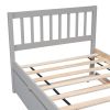 Modern Design Wooden Twin Size Platform Bed Frame with Trundle for Grey Color