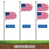 20 ft. Telescopic Aluminum Flagpole with U.S. Flag Ball