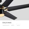 60 In. Modern Indoor Large Black Gold Ceiling Fan With LED Light and Remote Control