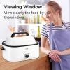 Kitchen White 20 24 26 QT Stainless Steel Chicken Electric Turkey Roaster With See-through Lid