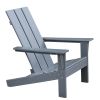 Patio All-Weather HDPE Resin Adirondack Chair,Dark Grey