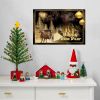 Framed Canvas Wall Art Decor Painting For New Year, Golden Happy New Year Gift Painting For New Year Gift, Decoration For Chrismas Eve Office Living R