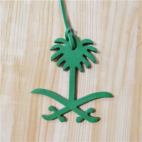 Saudi Coconut Tree Shape Handbag Pendant Package PU Leather Bag Upper (Option: Green-Free Size)