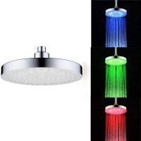 Luminous color changing shower head (Option: Round shape)