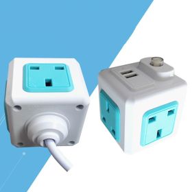 Cube Socket 13A Multi-Function Power Strip Socket Smart Usb Creative British Standard Home (Option: National standard 1.8 meters)