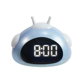 Cute Pet Alarm Clock For Children With Sleeping Night Light (Color: Blue)