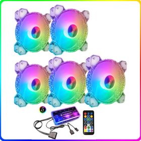 Cool Diamond Rgb Fan 12Cm Silent Diamond Aperture Computer Magic Argb Motherboard Synchronous Chassis Fan (Option: I)