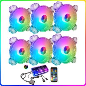 Cool Diamond Rgb Fan 12Cm Silent Diamond Aperture Computer Magic Argb Motherboard Synchronous Chassis Fan (Option: K)