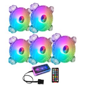 Cool Diamond Rgb Fan 12Cm Silent Diamond Aperture Computer Magic Argb Motherboard Synchronous Chassis Fan (Option: H)