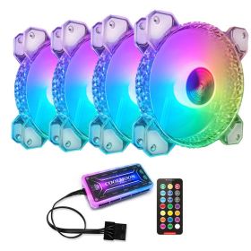 Cool Diamond Rgb Fan 12Cm Silent Diamond Aperture Computer Magic Argb Motherboard Synchronous Chassis Fan (Option: F)