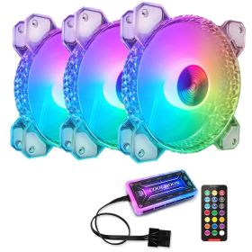 Cool Diamond Rgb Fan 12Cm Silent Diamond Aperture Computer Magic Argb Motherboard Synchronous Chassis Fan (Option: D)