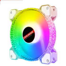 Cool Diamond Rgb Fan 12Cm Silent Diamond Aperture Computer Magic Argb Motherboard Synchronous Chassis Fan (Option: A)