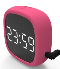 Voice Control Mirror Table Clock Home Decoration Snooze Desk Alarm Clock LED Digital Electronic Clocks Luminous Table Decor (Option: Pink-USB)