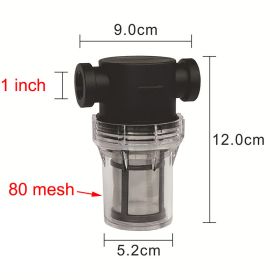 Enhanced Pipeline Pre-filter Well Water Filter Water Purifier Filter Household Filter Sediment Filtration (Option: 80mesh filter inner thread-1inch interface)