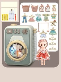 Mini Cleaning Toy Set Simulation Small Household Appliances Series Small Washing Machine Cleaner Play House Doll Set (Option: 2style)