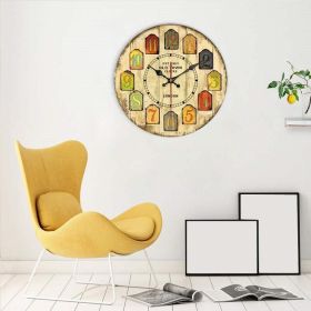 European Creative Wall Clock Wooden Living Room Quartz (Option: Love Bird)