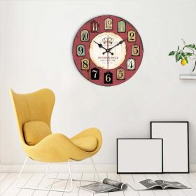 European Creative Wall Clock Wooden Living Room Quartz (Option: Big Rooster)