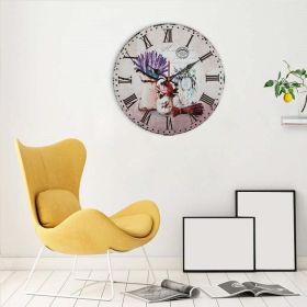 European Creative Wall Clock Wooden Living Room Quartz (Option: Michelin)