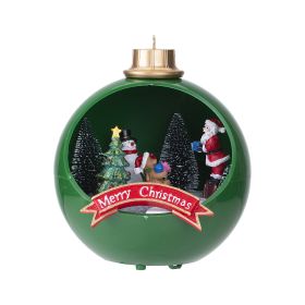 Ornament Snow House Decoration Christmas Gift (Color: Green)