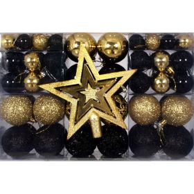 Home Fashion Christmas Decorations Suit (Option: Black Gold)