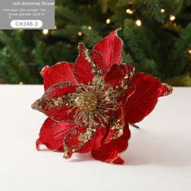 Artificial Flower Christmas Tree Decoration (Color: Red)