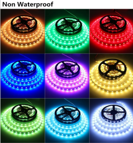 LED Light Strips Highlight 60 Light Beads Epoxy Waterproof Soft Strips (Option: IP20 Warm White-50cm)