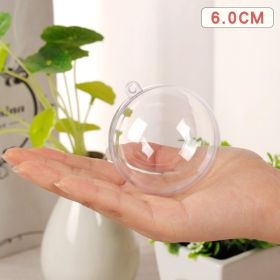 Fashion Hollow Transparent Christmas Ball (Option: 6cm Ball SLQ YQ 6)