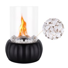 1pc Exclusive Design Large Pumpkin Alcohol Stove, Real Fire Tremendous Pumpkin Indoor Fire Pit Mini Alcohol Lamp, Personal Fireplace Indoor And Outdoo (Color: Black)