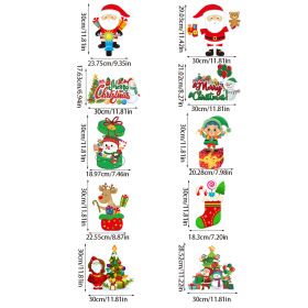 Home Christmas Decoration Door Hanging (Option: 10PCs Set Style Three)