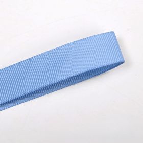 9mm Gift Baking Packaging Ribbed Band Ribbon Hand Gift Decoration Blue 3 Points Thread Belt (Option: French Blue-9mm-1roll)