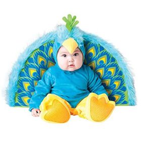 INS Hot Halloween Animal Dress Up Cosplay Infant Peacock Giraffe Owl Dinosaur Dress Up Clothing (Option: Light Blue-80cm)