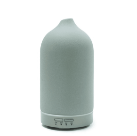 Air Humidifier Dropshipping Ceramic Aroma Diffuser 5 Colors 100ml Ultrasonic Essential Oil Diffuser (Option: EU-Gray)