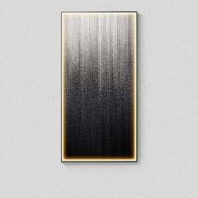 Modern Light Luxury Wall Abstract With Light Hanging Picture (Option: F-60X120CM-Black Frame)